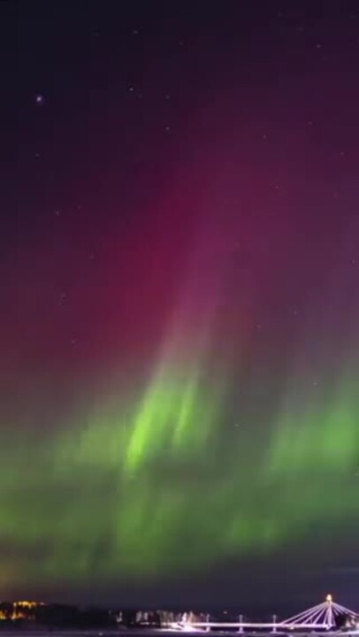 Aurora borealis in Germany the Kingdom - video Nova